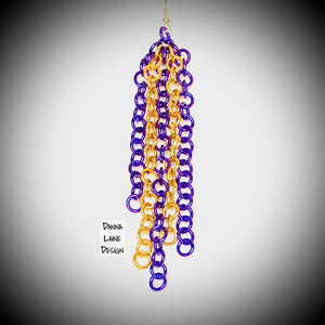 267-A Purple and Gold 5 Strand Chain