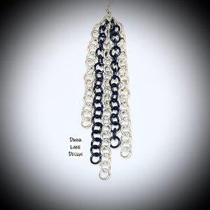 252-A 5 Strand Chain - Your Color Choice! (Black/Silver Pictured)