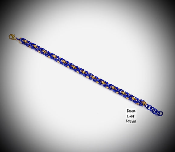 270-A Purple and Gold Byzantine Bracelet