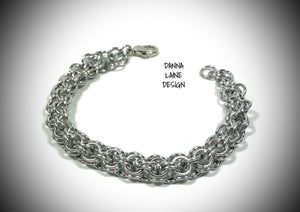 402-A Silver Inverted Round Chain Bracelet