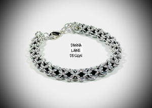 414-A/L Silver Inverted Round Chain Essential Oil Bracelet