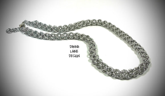 502-A Silver Inverted Round Chain Necklace