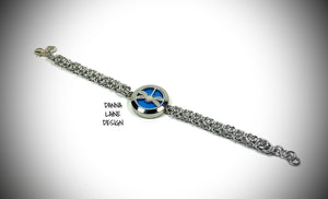 8207-A/S Silver Essential Oil Pendant Bracelet